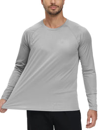 Men UPF 50+ Long Sleeve T-Shirt, Rash Guard Breathable Tops, Pullover Shirt for Sport Fishing Hiking Workout Outdoor Beach - Buy online at  Vibe In Cart.