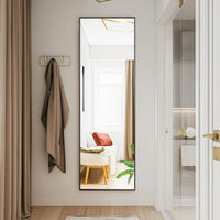 JHK 64"x21" Full Body Wall Mirror Standing Hanging or Leaning Wall-Mounted Mirrors with Stand Aluminum Alloy Frame Living Room - Buy online at  Vibe In Cart.