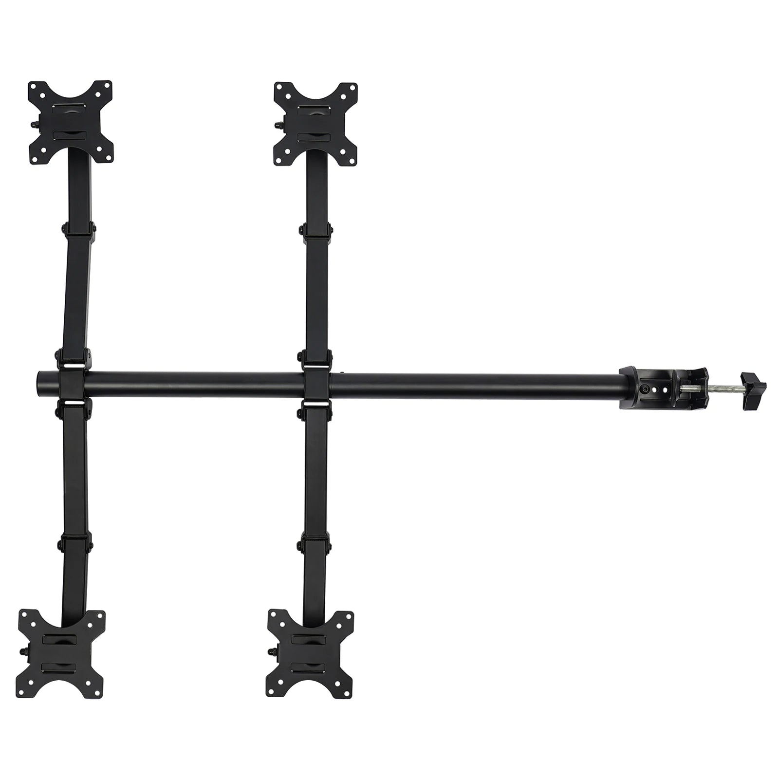 Adjustable Height Monitor Arm for 10-27 Inch Screens with 360 Degree Rotation in Black
