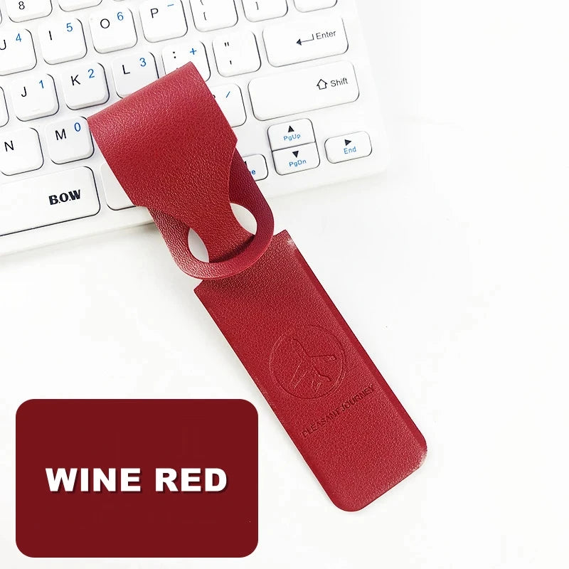 PU Leather Luggage Tag for Suitcase and Travel, 1 Piece