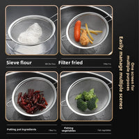 Stainless Steel Sieve Fine Mesh Filter Slotted Spoon Kitchen Accessories For Cooking Baking Oil Flour Strainer Sifter - Buy online at  Vibe In Cart.