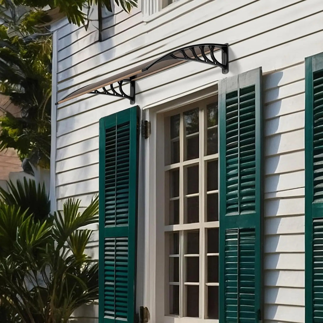 Window Awning Door Canopy, 40" x 40" Window Awning Overhead Modern Polycarbonate Cover Outdoor Front Porch Patio Canopy - Buy online at  Vibe In Cart.