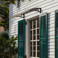 Window Awning Door Canopy, 40" x 40" Window Awning Overhead Modern Polycarbonate Cover Outdoor Front Porch Patio Canopy - Buy online at  Vibe In Cart.