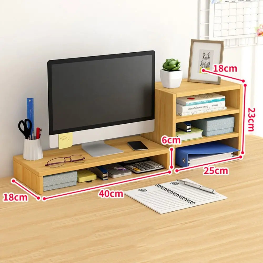 Wooden Laptop Stand with Stable Base and Eyesight Protection