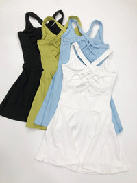 Women Tennis Dress One-Pieces Slim Fit Soft Sports Sets Golf Badminton Skorts Back Cross Tracksuits With Chest Pads Yoga Suits - Buy online at  Vibe In Cart.