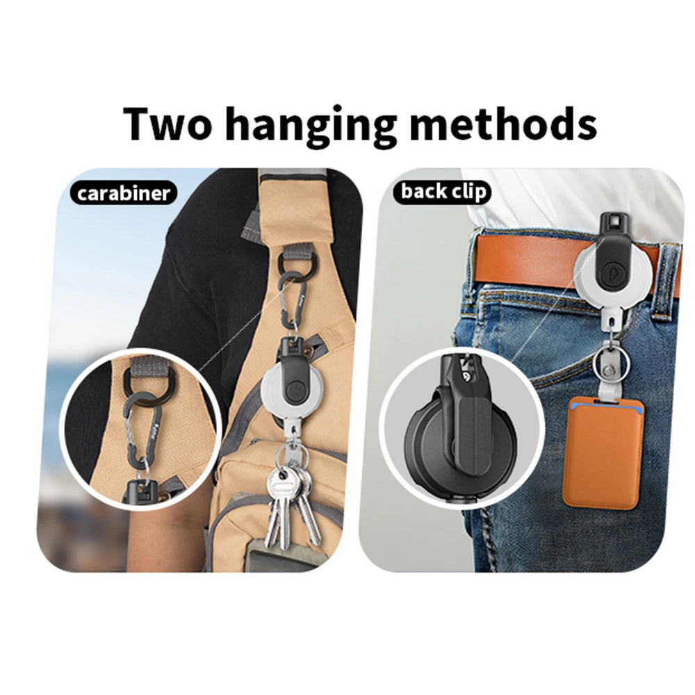 Retractable Key‌ Chain for man Reel‌ Badge Holders Retractabl Carabiner Quick Release Spring Clip outdoor camping equipment - Buy online at  Vibe In Cart.