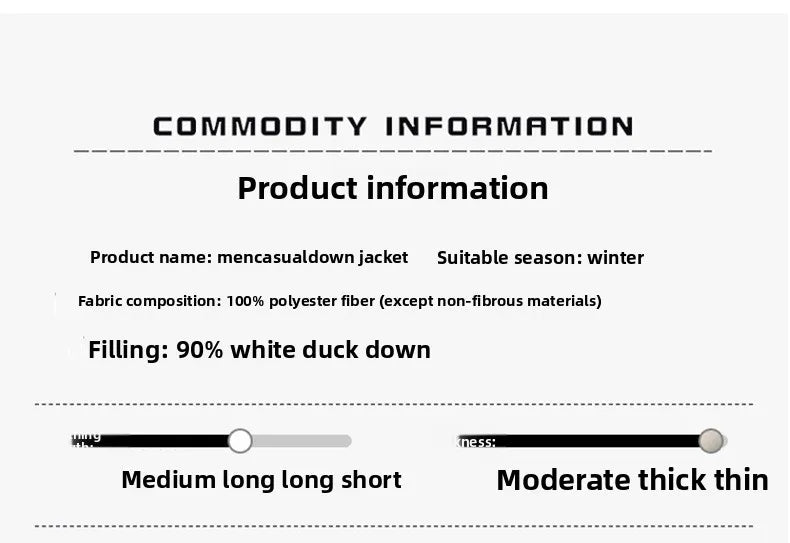 Canada Fashion Winter Jacket for Men Down Coat Parka Men's White Goose Down Jacket Long Padding Detachable Down Inner Liner H819 - Buy online at  Vibe In Cart.