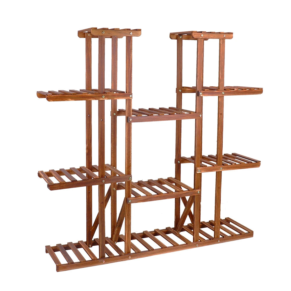 Wooden Plant Shelf Flower Pot Stand Indoor Outdoor Multi-Tier Plant Display Stand - Buy online at  Vibe In Cart.