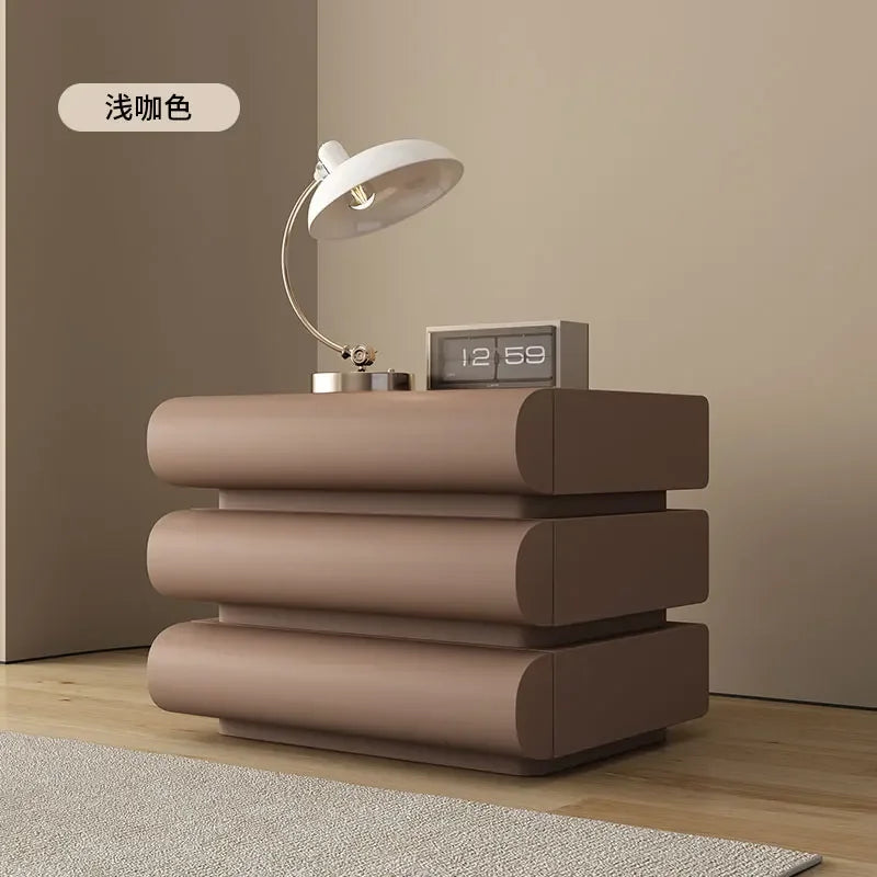 Modern Morocco Nightstand with Drawers and Storage