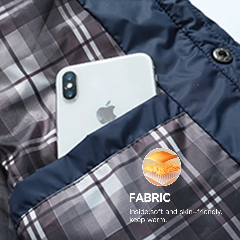 Men's Jackets Winter Warm Bomber Quilted Coat Lightweight Business Casual Button Down Clothing Waterproof Warm Jackets US Size - Buy online at  Vibe In Cart.