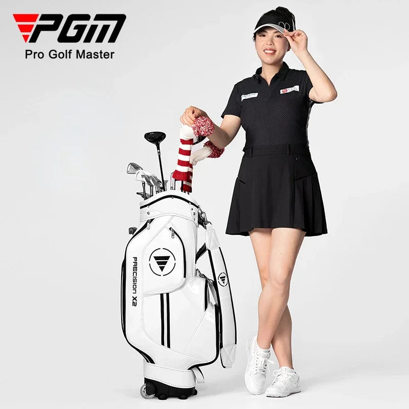Waterproof PU Golf Ball Bag with Wheel and High Capacity