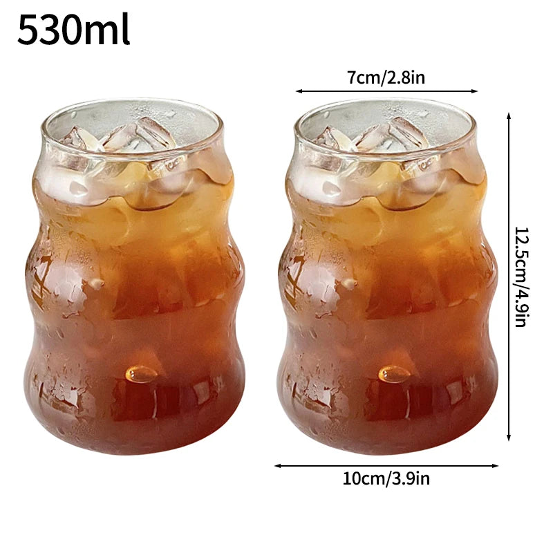 Round Glass Cup for Cold Beverages, Wine, and Cocktails