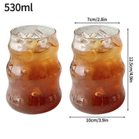 Round Glass Cup for Cold Beverages, Wine, and Cocktails