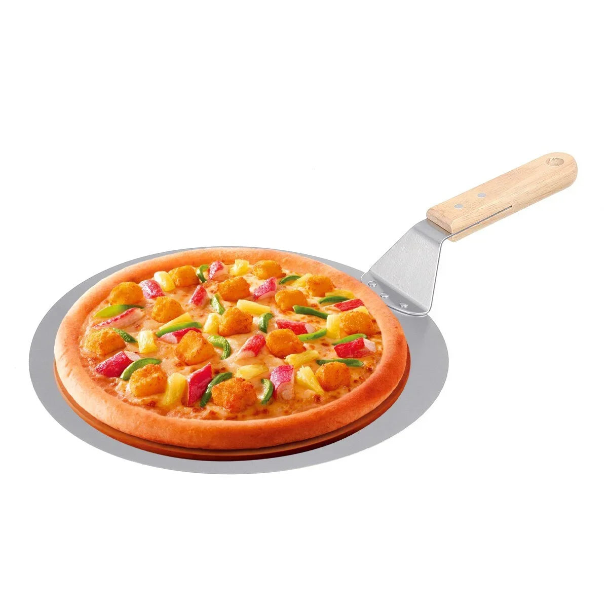 10/12inch Pizza Shovel Pastry Tools Stainless Steel Wooden Handle Peel Round Anti-scalding Pan Bakeware Maker - Buy online at  Vibe In Cart.