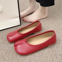 Women's Split Toe Ballet Flats With Slip-On Closure