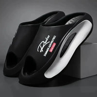 Lightweight EVA men's slide | Black and white cartoon design, exposed toes, comfortable all year round, casual indoor/outdoor us - Buy online at  Vibe In Cart.