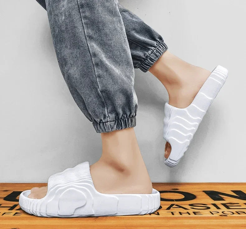 Soft Home Slippers Couple Summer Indoor Skid Proof Bathroom Slippers Sandals Hotel Solid Color Men Women Flip Flops Flat Shoes - Buy online at  Vibe In Cart.