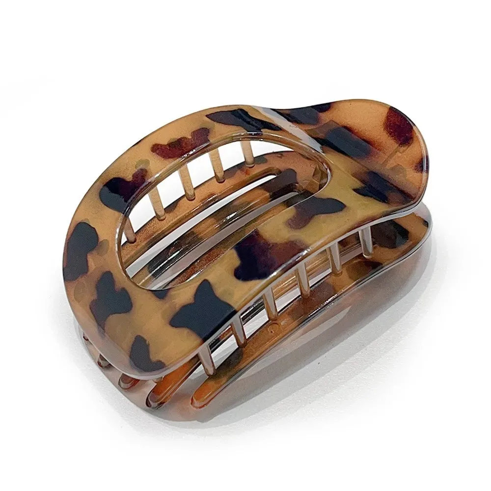 PC Hair Claw Clip for Women New Design Leopard Matte Curved Flat Styling Barrettes Acrylic Lying Down Hair Accessories - Buy online at  Vibe In Cart.