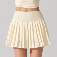 Women's Pleated Tennis Skort with Pockets High Waisted Lightweight