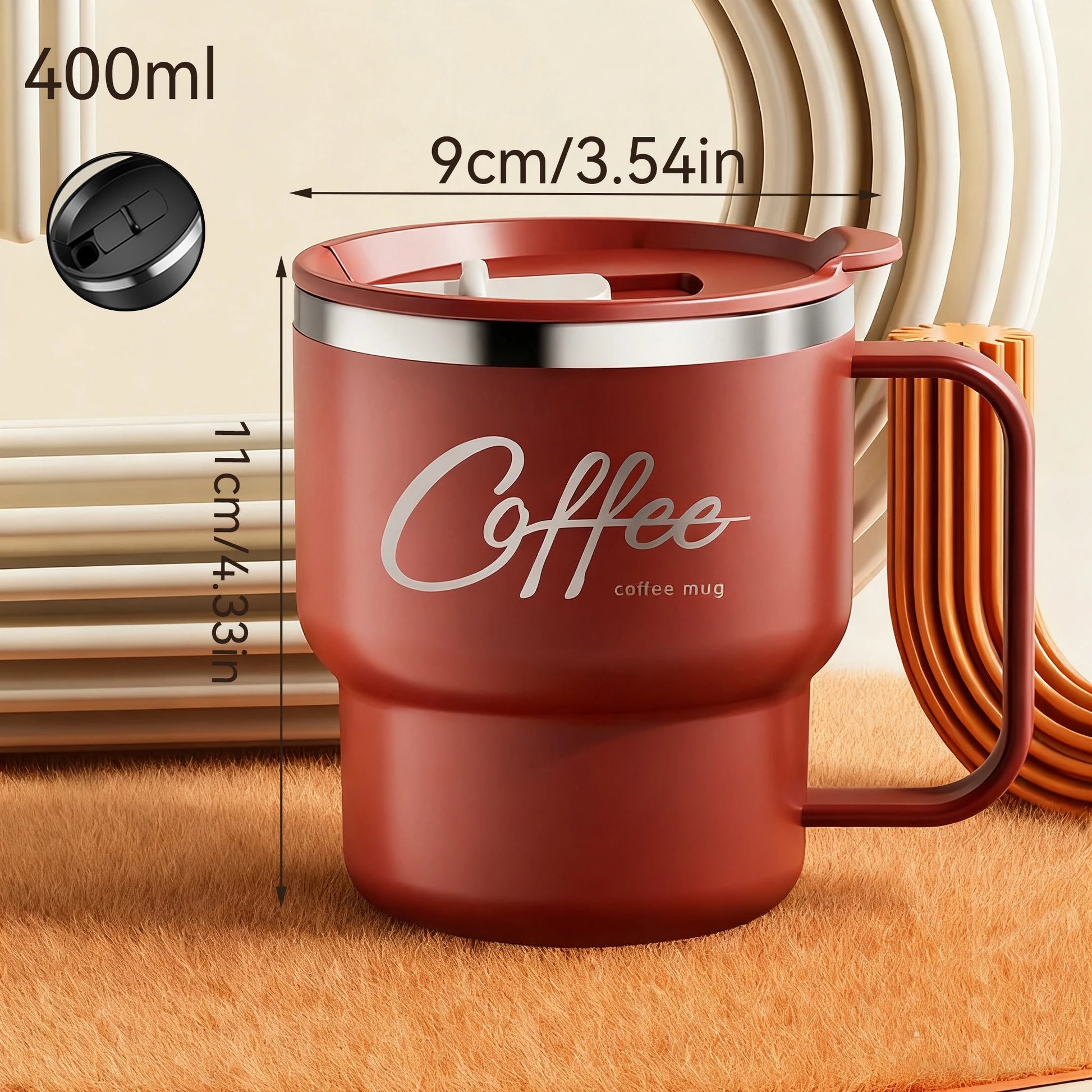 400ML Double Layer Coffee Mug 304 Stainless Steel Sealed Drinking Cup For Cold And Hot Water Insulated Milk Coffee Cup Drinkware - Buy online at  Vibe In Cart.