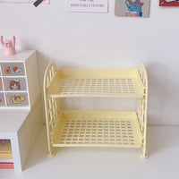 Multi-Functional Plastic Desk Organizer Shelf with Storage, 21x13.7x19.8cm
