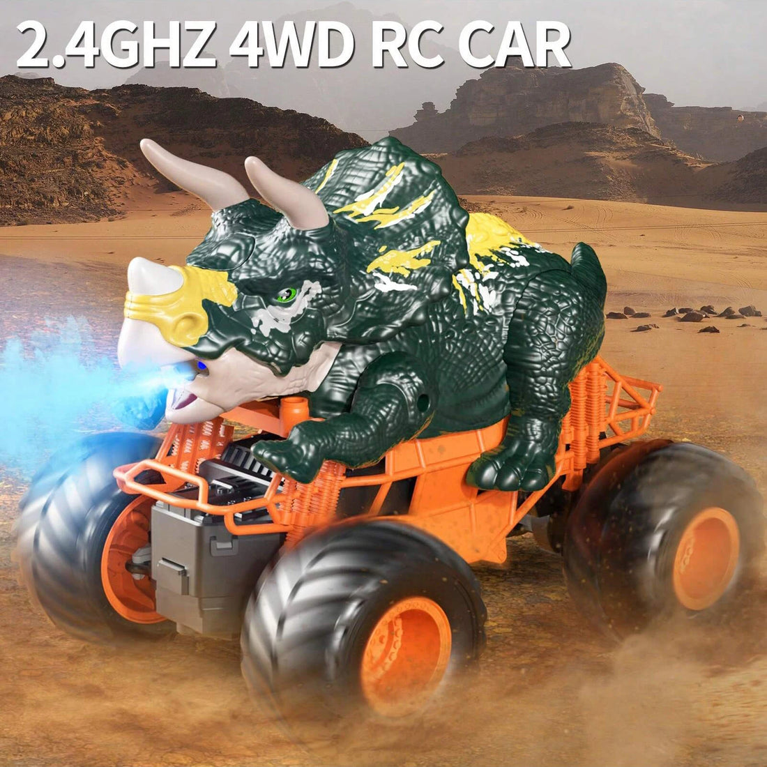 Remote Control Triceratops Toys Truck High Speed With Roar Light And For Kids 3-7 Ages Off Road Dinosaur Outdoor Cars For Boys - Buy online at  Vibe In Cart.