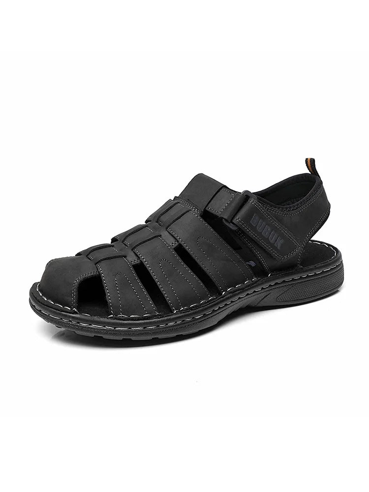 First-Layer Cowhide Men's Sports Sandals, Open-Toe Outdoor Non-Slip Sandals, Casual Men's Shoes, Outdoor Fashion Beach Shoes, Light and Comfortable, Can Be Worn by Men and Women, Suitable for Outdoor Hiking, Travel, Work - Buy online at  Vibe In Cart.