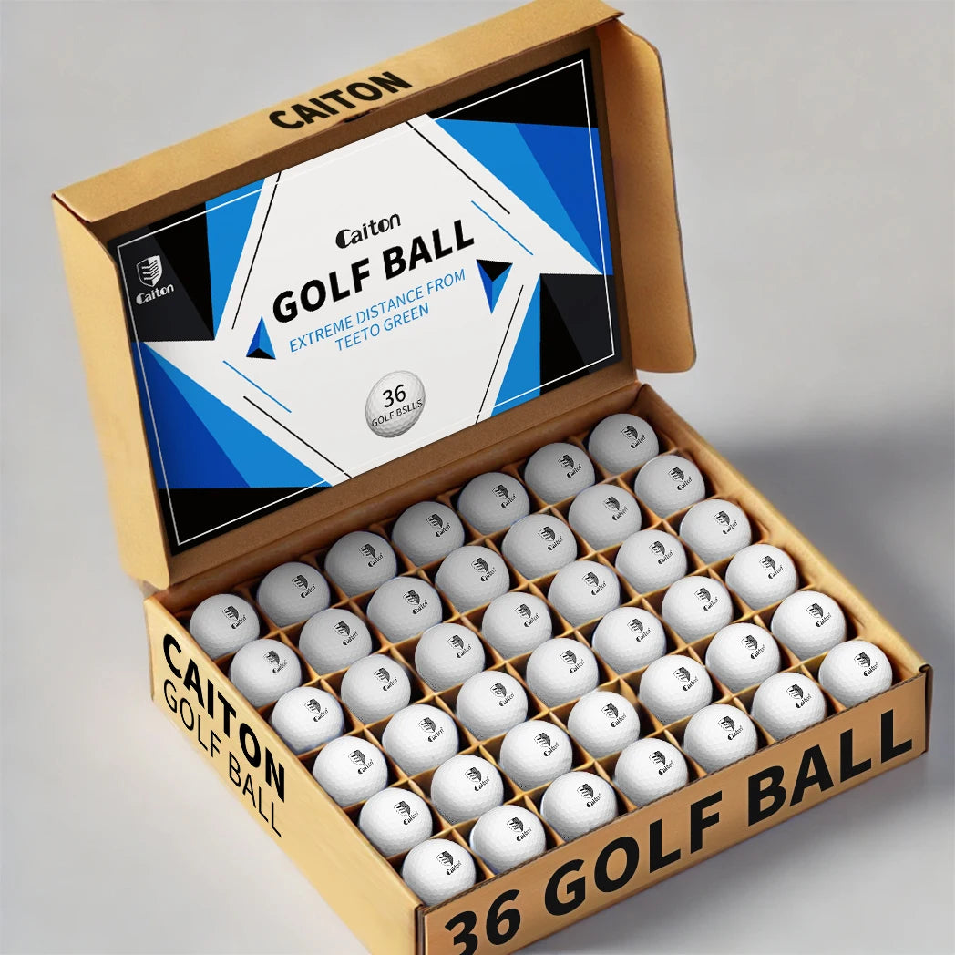 Two Piece Distance Golf Balls 36 Pack with Synthetic Rubber Core