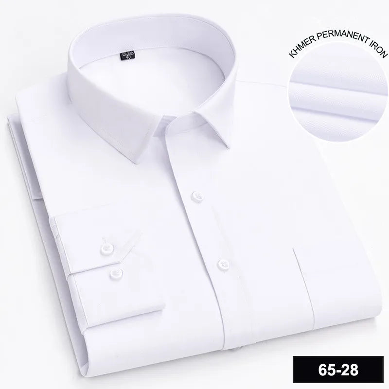 Men's Long Sleeve Plaid Stripe Shirt With Single Pocket For All Seasons