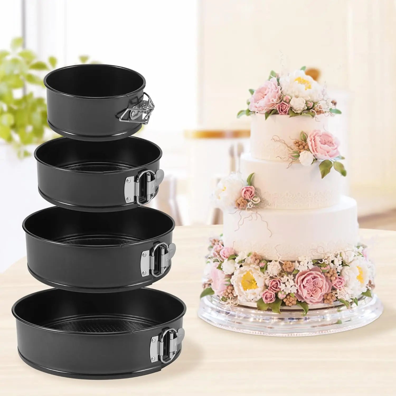 Round Cake Mould Removable Bottom Leakproof Round Cake Pan Bakeware Non-Stick Metal Bake Mould Kitchen Accessories Baking Tools - Buy online at  Vibe In Cart.