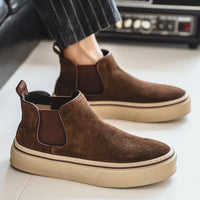 Mens Oxford Boots Stylish High Top Sneakers Casual Sports Shoes British Style - Buy online at  Vibe In Cart.