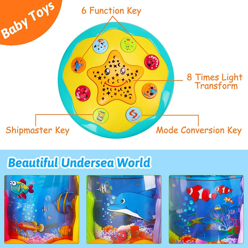 Baby Toys 1-3 Years Babies Ocean Light Rotary Projector Musical Toys Montessori Early Educational Sensory Toys for Toddler Gifts - Buy online at  Vibe In Cart.