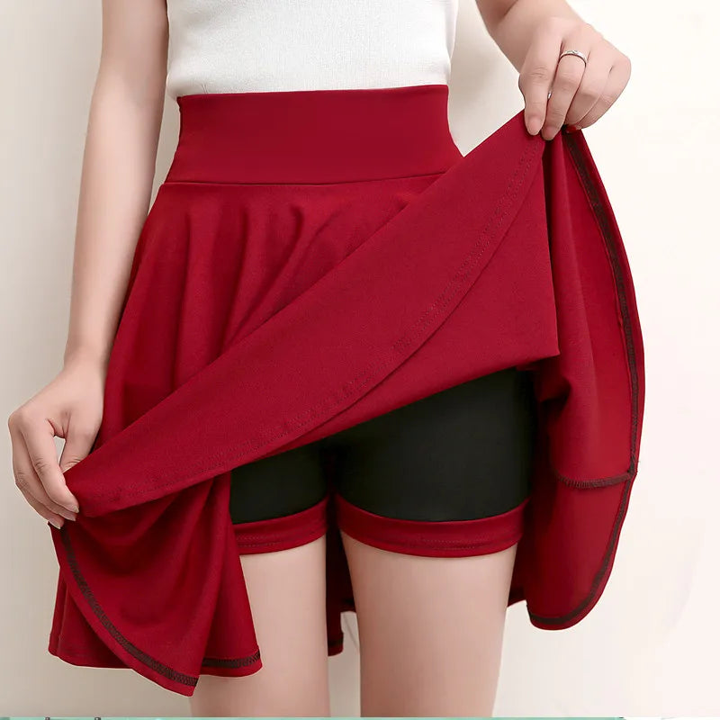 2025 Flared Skirts Women's Basic Shorts Skirt Fashion Versatile Black Casual Mini Skater Medium Pleated Fluffy Skirt Plus Size - Buy online at  Vibe In Cart.