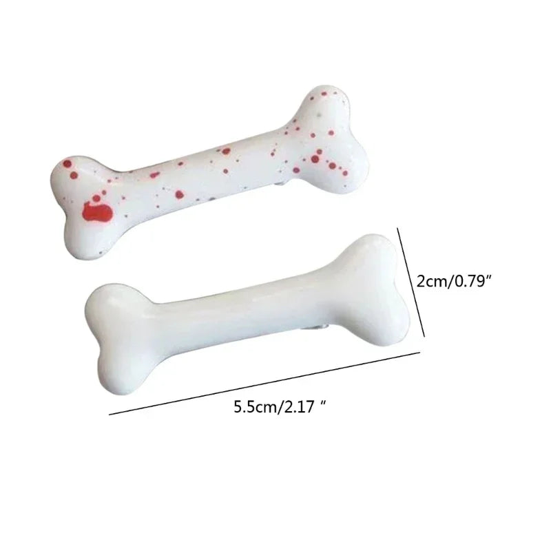 Cartoon Bone Hair Clip Resin Dog Bone Hair Pins Hair Clamps Y2K Hair Accessories for Girls Women Halloween Costume - Buy online at  Vibe In Cart.