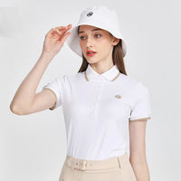 AW Golf Women's Summer Short Sleeved T-shirt Breathable Polo Lapel Tops Ladies High Waist Pleated Skirt A-Lined Golf Skorts Suit