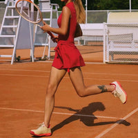 Womens tennis dresses Long Sleeve golf wear Sports Dress lapel mini Skirt Built in Shorts Workout badminton yoga fitness wear