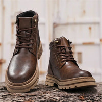 New Autumn Winter Men High Top Shoes Fashion Motorcycle Boots Outdoor Leisure Ankle Boots Comfortable Man Lace-Up Botas Sneakers - Buy online at  Vibe In Cart.