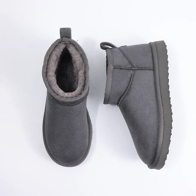 Luxury Winter Short Plush Snow Boots Cotton Shoes New Anti-suede Women Boots Casual Flat Nonslip Cotton Boots Mini Fur Boots - Buy online at  Vibe In Cart.