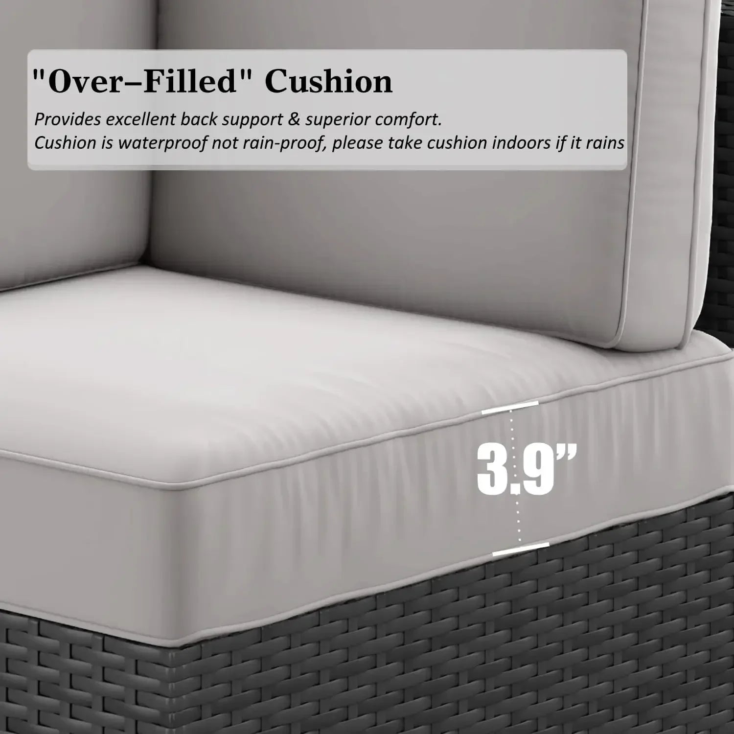 15 Piece Patio Furniture Set with Fire Pit Table, Outdoor Conversation Sets Wicker Rattan Sectional Sofa with Coffee Table - Buy online at  Vibe In Cart.