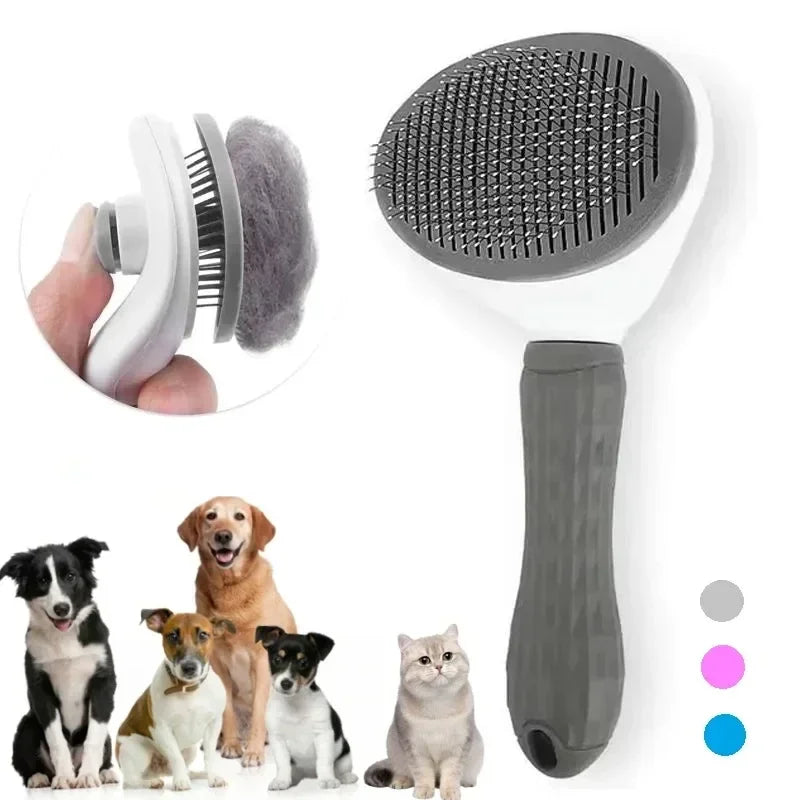 Pet Dog Brush Cat Comb Self Cleaning Pet Hair Remover Brush For Dogs Cats Grooming Tools Pets Dematting Comb Dogs Accessories - Buy online at  Vibe In Cart.
