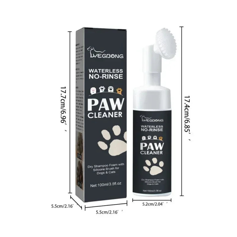 Dog Paw Washing Foam Pet Foot Cleaning Foam Rinse-free Paw Cleaner No Washing Claw Care Supplies For Cat With Silicone Brush - Buy online at  Vibe In Cart.