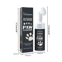 Dog Paw Washing Foam Pet Foot Cleaning Foam Rinse-free Paw Cleaner No Washing Claw Care Supplies For Cat With Silicone Brush - Buy online at  Vibe In Cart.