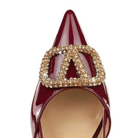 Women's 9cm High Heel Metal Decoration Back Strap Sandals