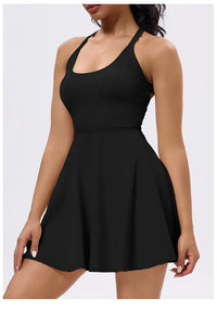 Tennis Dress with Shorts Badminton Clothing 2025 Golf Wear Dress with Shorts Underneath Workout Outfit 1pc Padded  Sport Dress