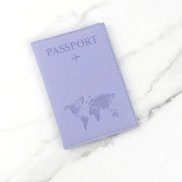 Passport Cover with World Map Design in PU, 14.5 x 10 cm