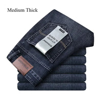 Men's Slim Fit Stretch Denim Casual Jeans for All Seasons