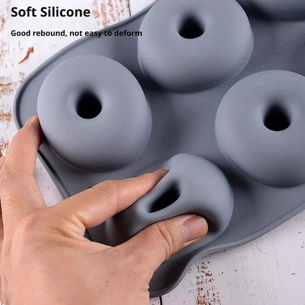6 Holes Silicone Donut Mold Bagel Pan Non-stick Baking Heat Resistance DIY Mould Doughnut Maker Pan Baking Tool for Oven Bakewar - Buy online at  Vibe In Cart.