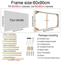 Wooden Rectangle Painting Frames in Sizes 50x70cm, 60x90cm, 60x120cm