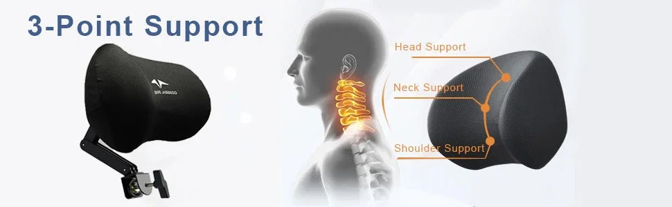 For Ergonomic Office Chair Headrest Attachment Universal, Sponge Head Pillow Adjustable Height & Angle, Upholstered Headrest GZ - Buy online at  Vibe In Cart.