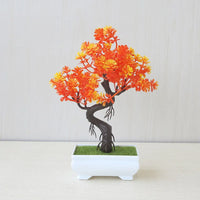 Artificial Plastic Potted Bonsai Tree for Desktop Decoration